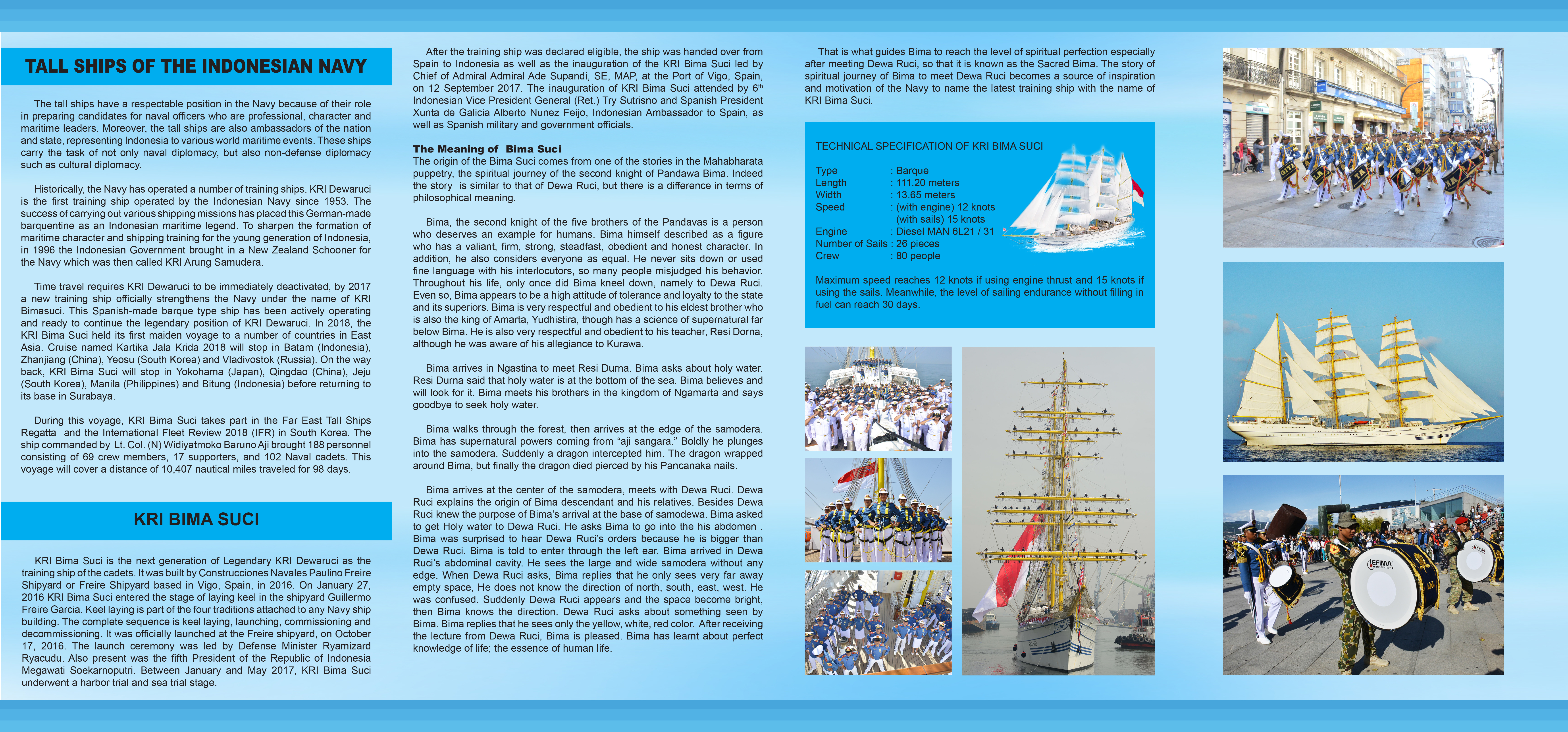 SPRED COVER BROSUR BIMA SUCI THE INDONESIAN NAVY TALL SHIP, 15X28, 31 JULI 2018-2